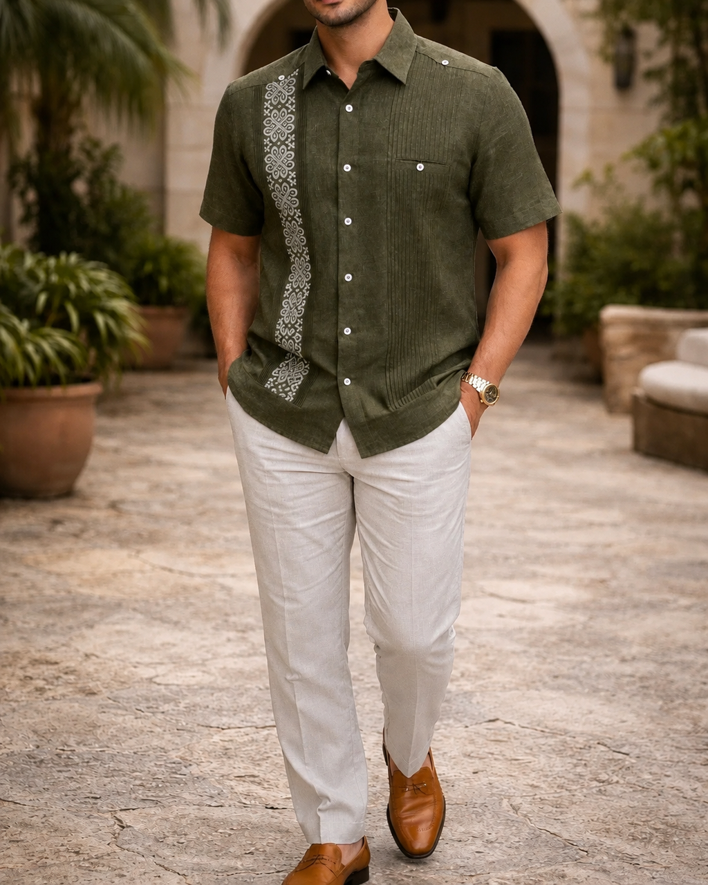 Guayabera Yucateca mod. Xcalah