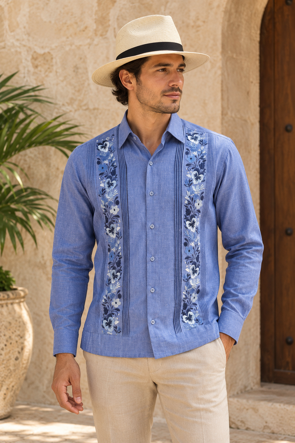 Guayabera Mod Colibri Doble