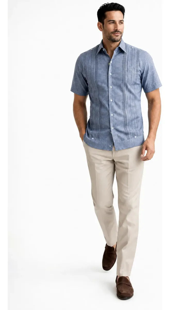 Guayabera Yucateca Mod Tahdziu Manga Corta