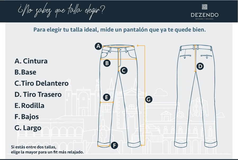 Sacar medidas - Pantalón Corte Recto 100% Lino