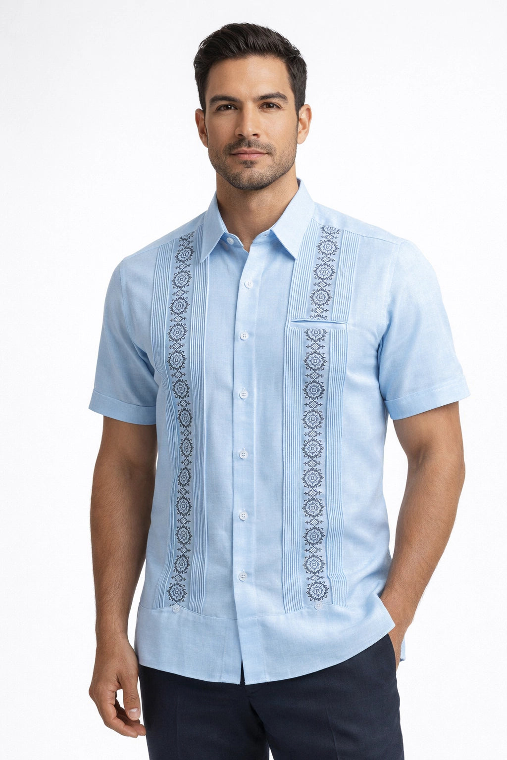 Yucatecan Guayabera Model Baca