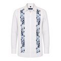 Yucatecan Guayabera with double embroidery Hummingbird Model