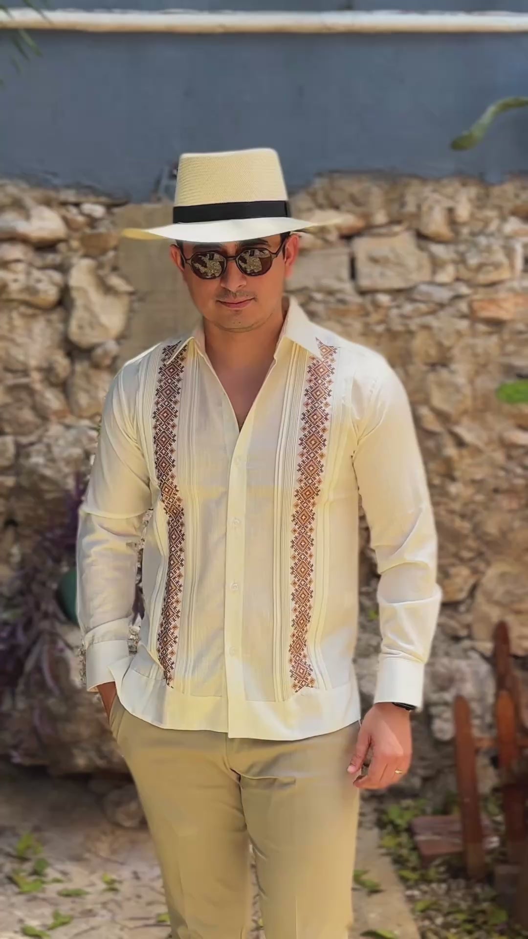 Hand-Embroidered Guayabera Suma Model