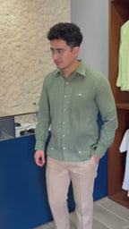 Guayabera Presidencial De Lino Mod. Cuncunul
