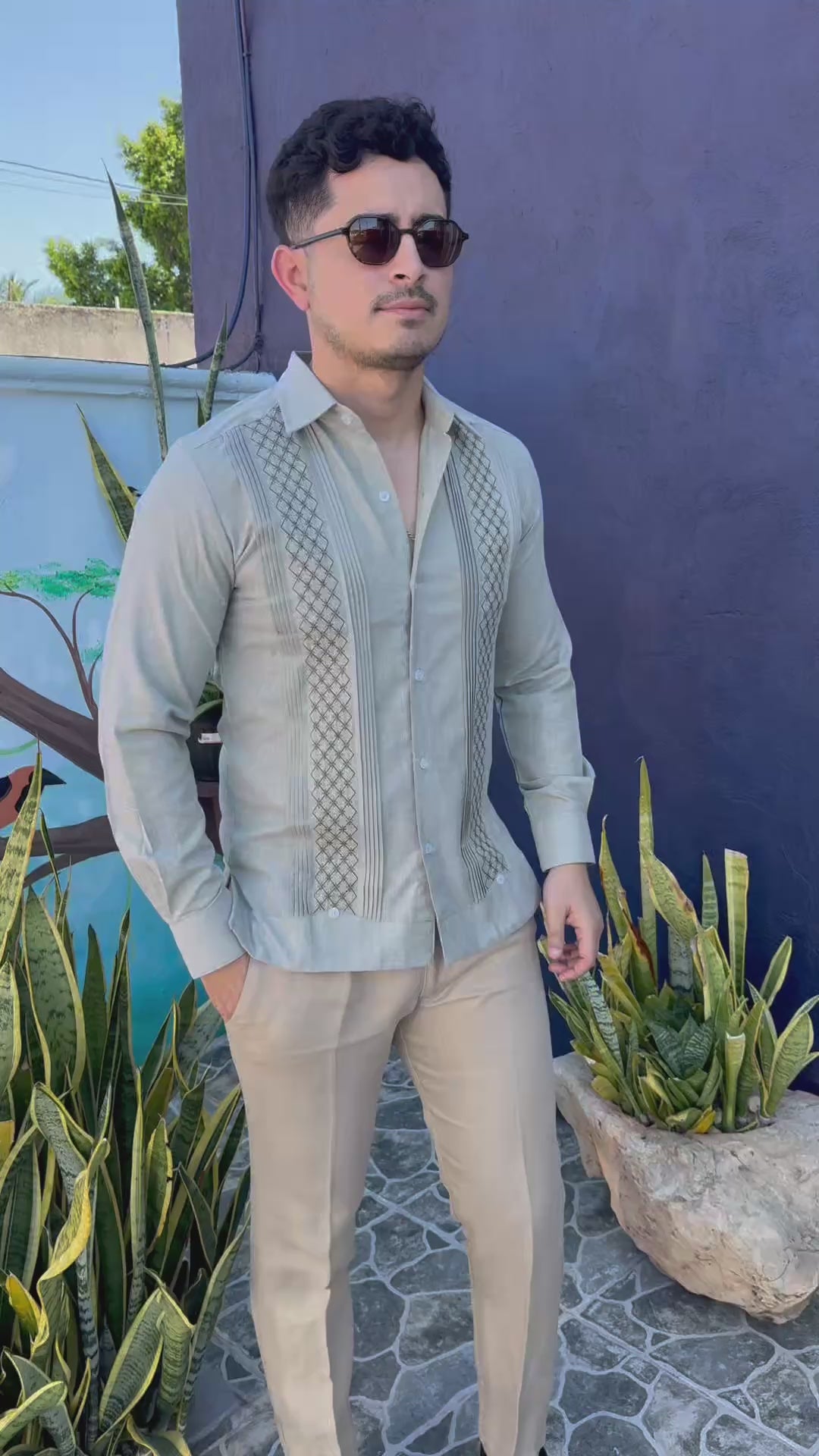 Guayabera bordada mod Dzitás