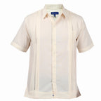 Men's Linen Yucatecan Guayabera Shirt Model Celestun Short Sleeve