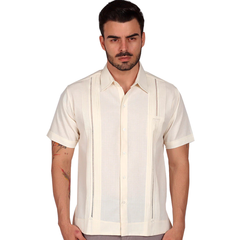 Camisa Guayabera Yucateca De Lino Para Hombre Mod. Celestun Mc